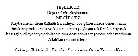 TEŞEKKÜR